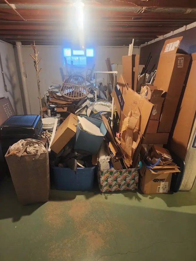 Roll-off dumpster container at job site for 4 Yard Dumpster Rental in Alderwood Manor